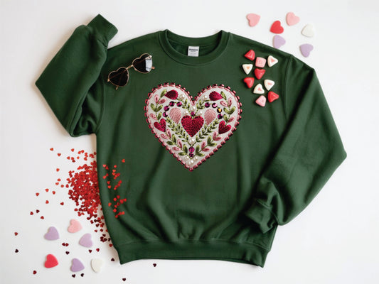 Valentine Embroidery Heart - Transfer