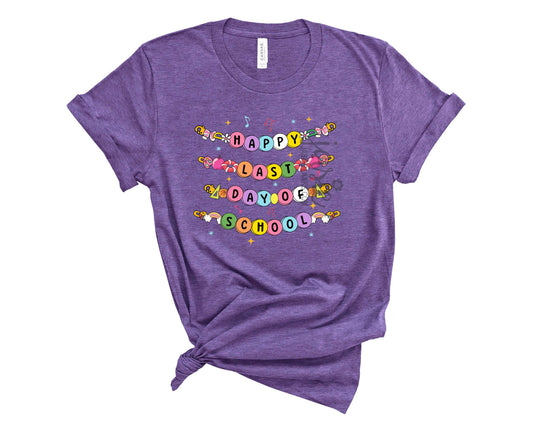 Vibrant Happy Last Day of School Friendship Bracelet - Transfer