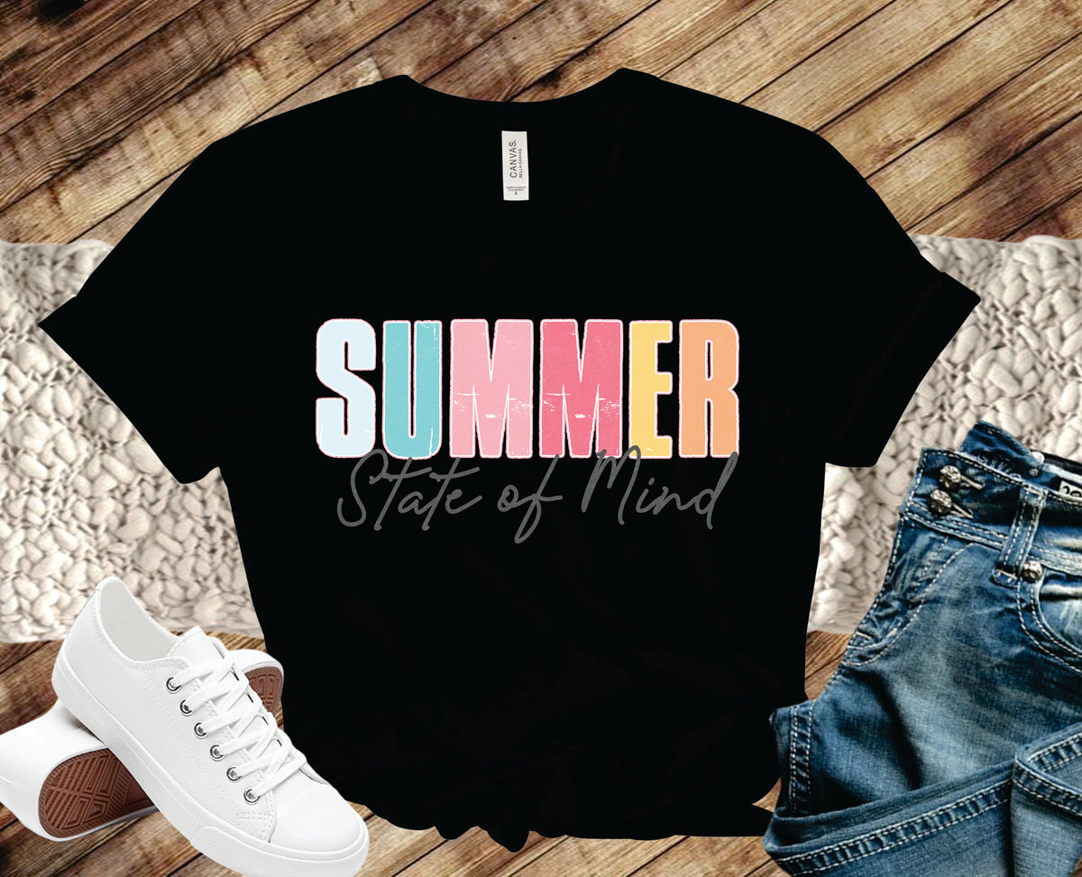 Vintage Pastel Summer State of Mind- Transfer