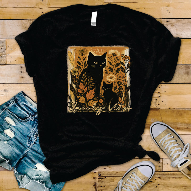 Vintage Spooky Vibes Cat - Transfer