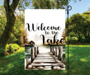 Welcome To The Lake Garden Flag