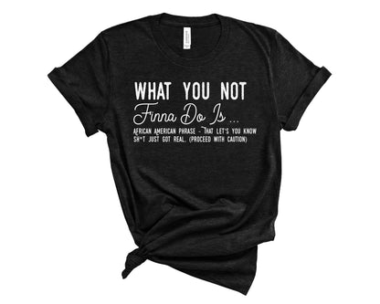 What You Not Finna Do Is - Transfer