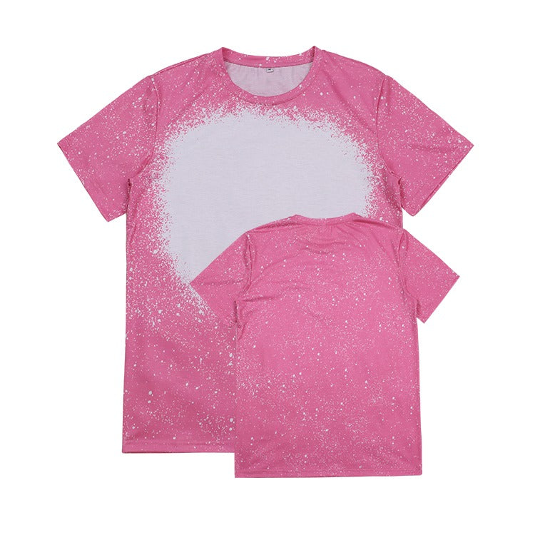 Polyester Bleach T-Shirt - Soft Pink