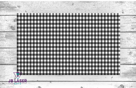 White Buffalo Plaid - Patterned Material