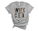 Wife Mom CEO Half Leopard Black - Transfer