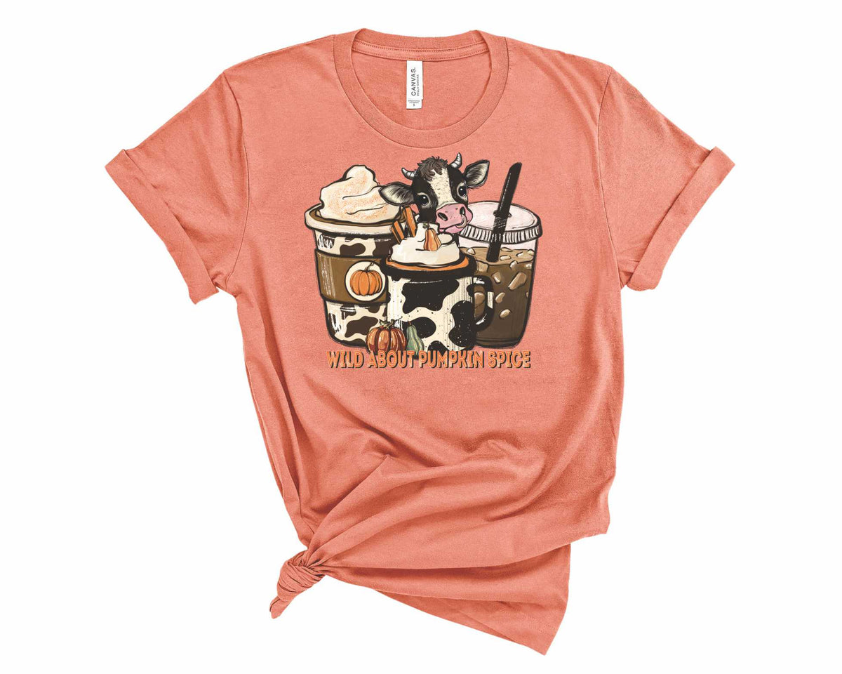 Wild About Pumpkin Spice BW cow - Transfer
