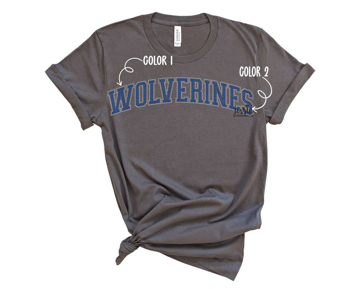 Mascot Arched - Wolverines - SPANGLE