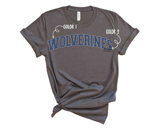 Mascot Arched - Wolverines - SPANGLE