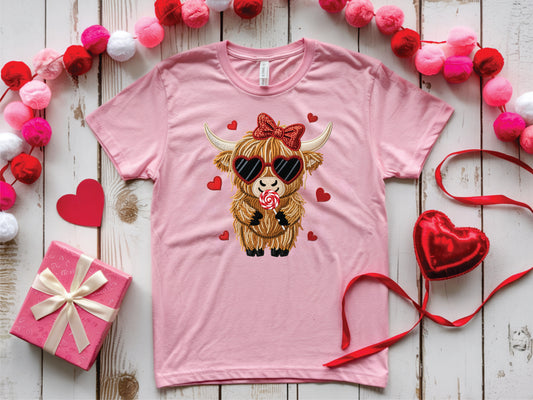 Yarn Valentine Highland Cow - Transfer