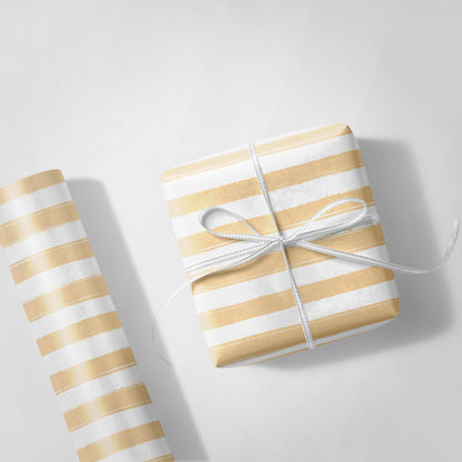 Yellow Stripes Wrapping Paper