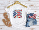American Mama -Stacked Tie Dye Flag- Transfer