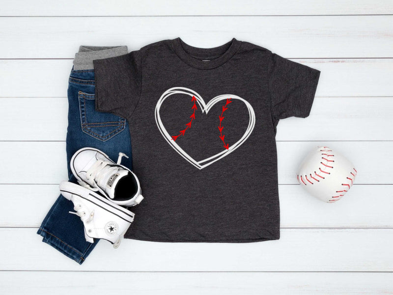 Baseball Heart Outline- Transfer