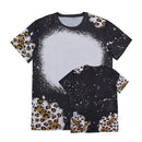 Polyester Bleach T-Shirt - Dark Grey Leopard