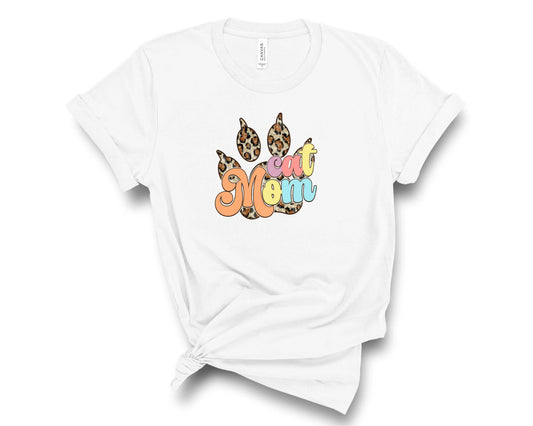 Cat Mom Paw Retro- Transfer