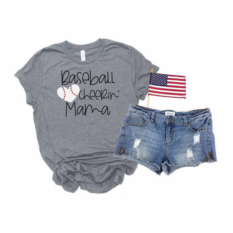 Cheerin Mama Baseball Heart- Transfer