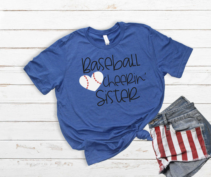 Cheerin Sister Baseball Heart- Transfer