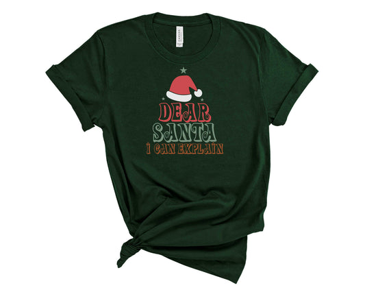 Dear Santa I Can Explain Hat - Transfer