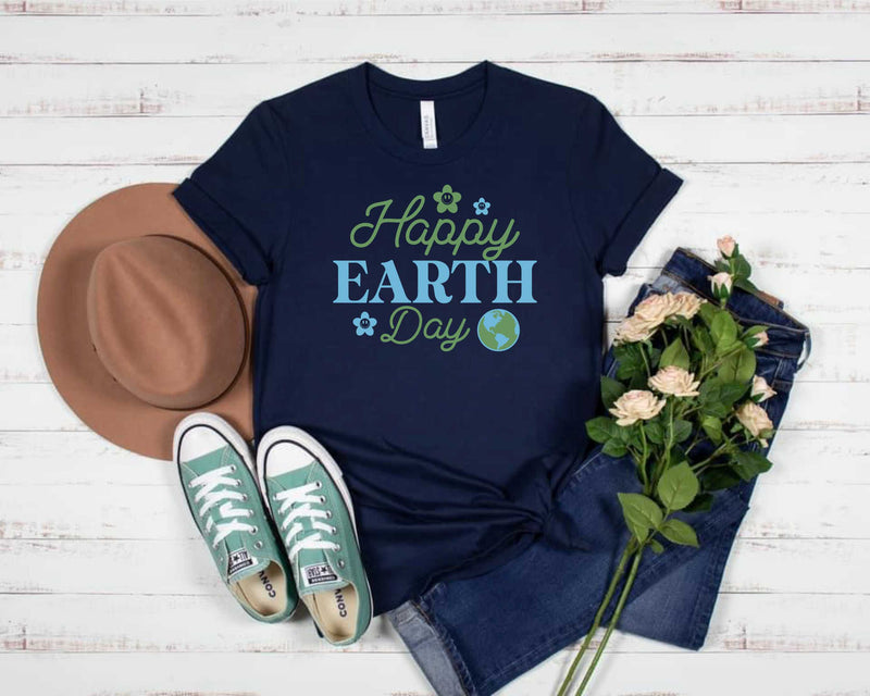 Happy Earth Day Flowers & earth - Transfer