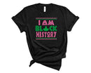 I Am Black History Pink Green - Transfer