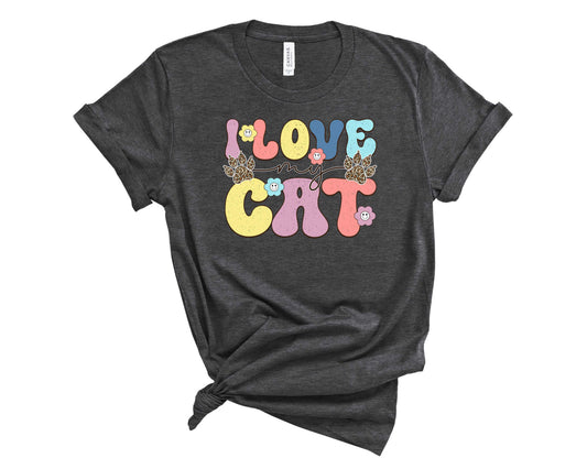 I Love My Cat Retro- Transfer