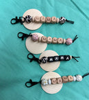 Wood Mama Charm Keychain
