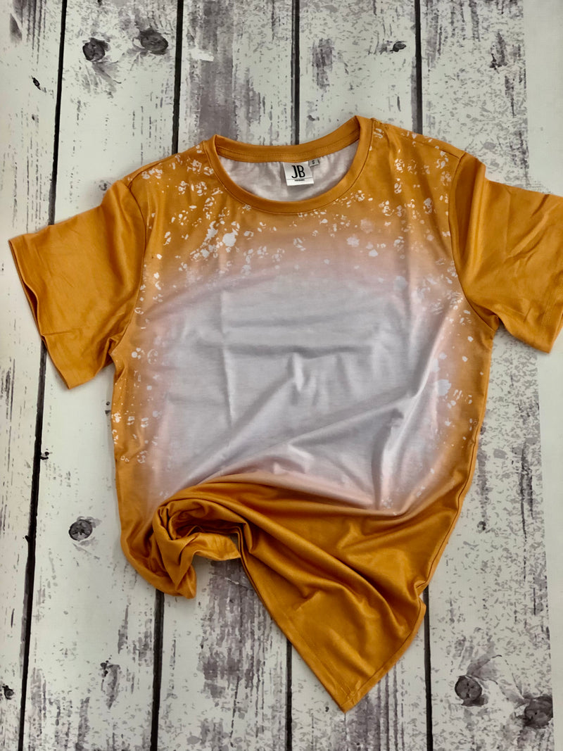 Orange online bleached shirt