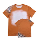 Polyester Bleach T-Shirt - Orange Leopard
