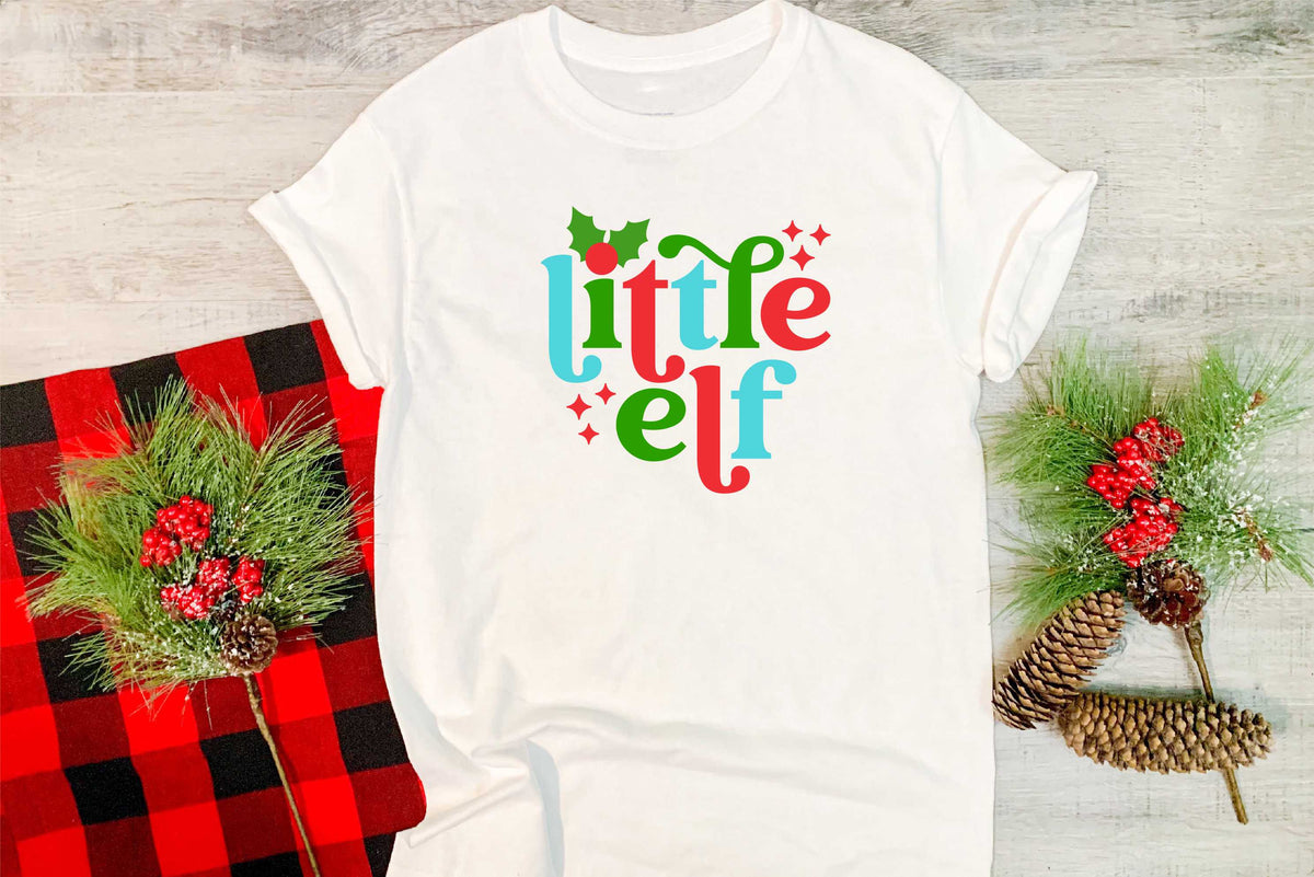 Little Elf Retro Sparkle Blue - Transfer