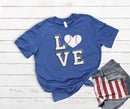 LOVE Baseball Stacked-heart baseball- Transfer
