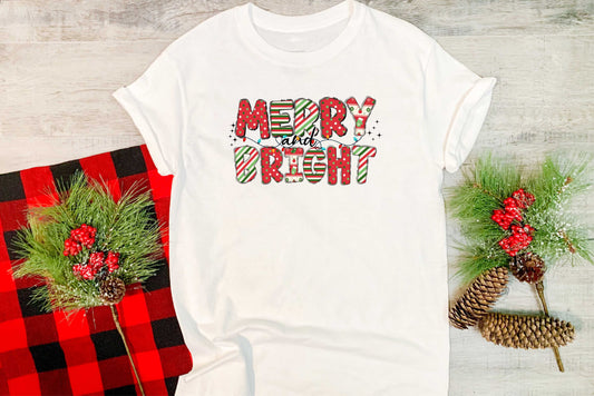 Merry and Bright Doodle- Transfer