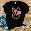 Pencil Bunny Pink Bow - Transfer