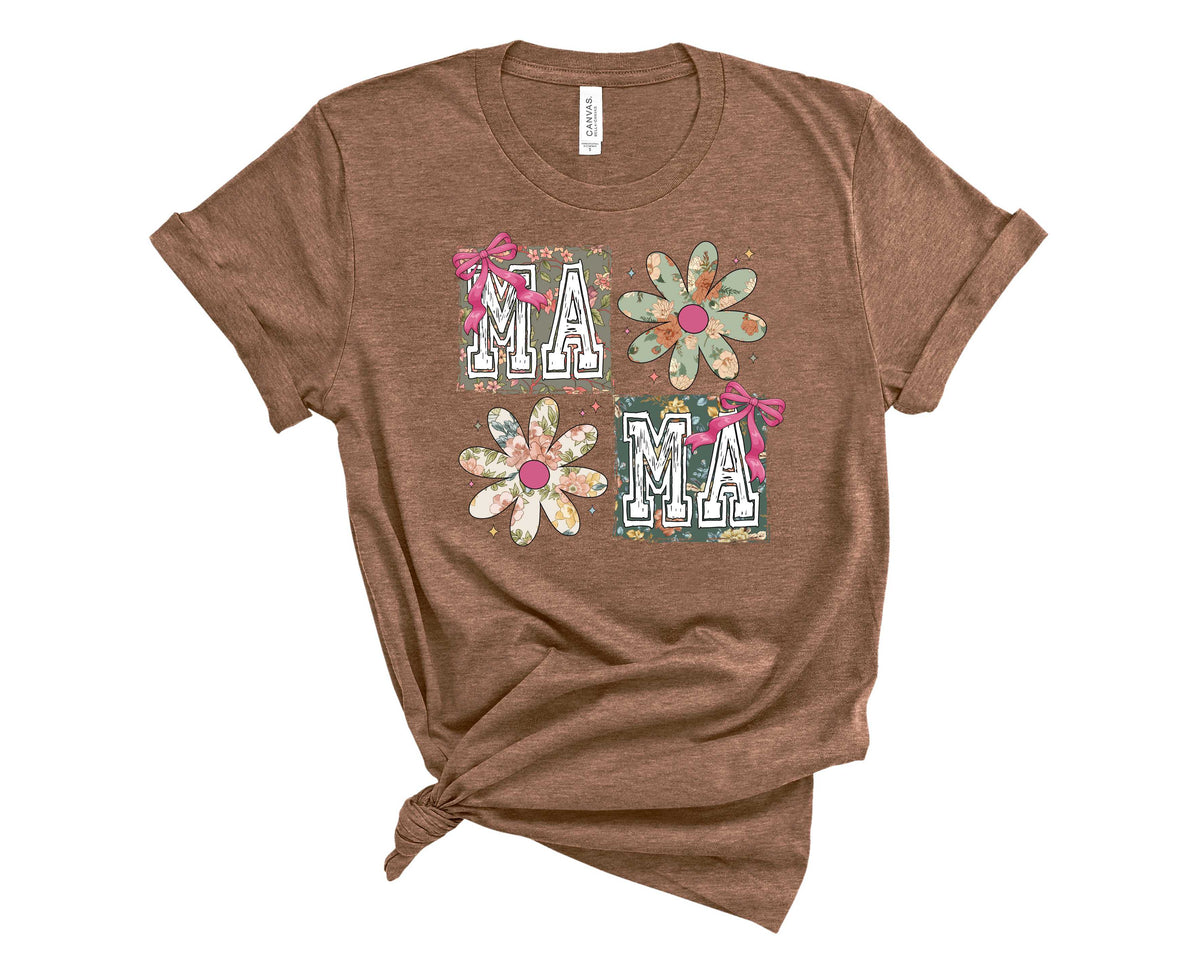 Retro Floral Square Mama - Transfer