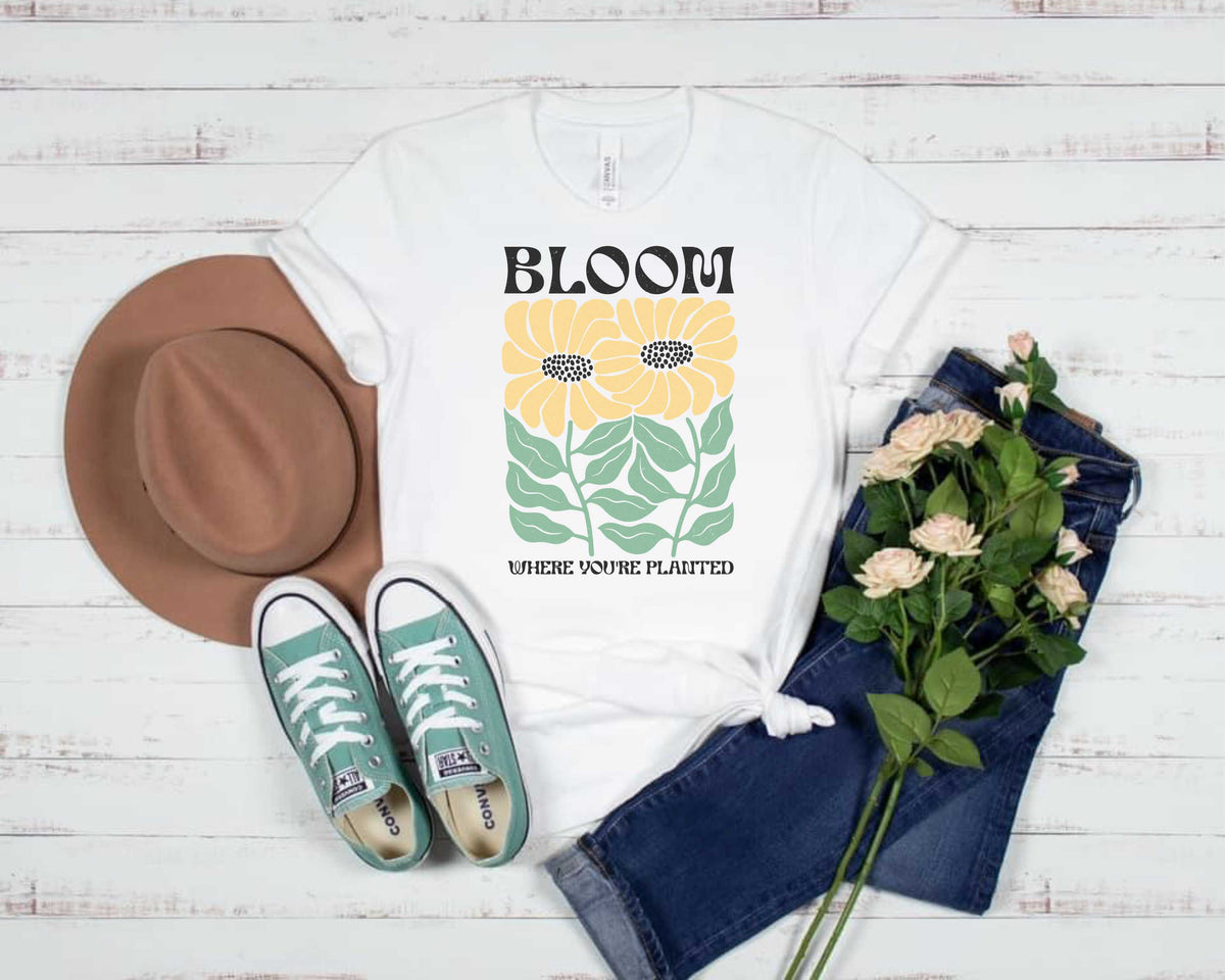 Sunflower Bloom Where You Are Planted - Transfer