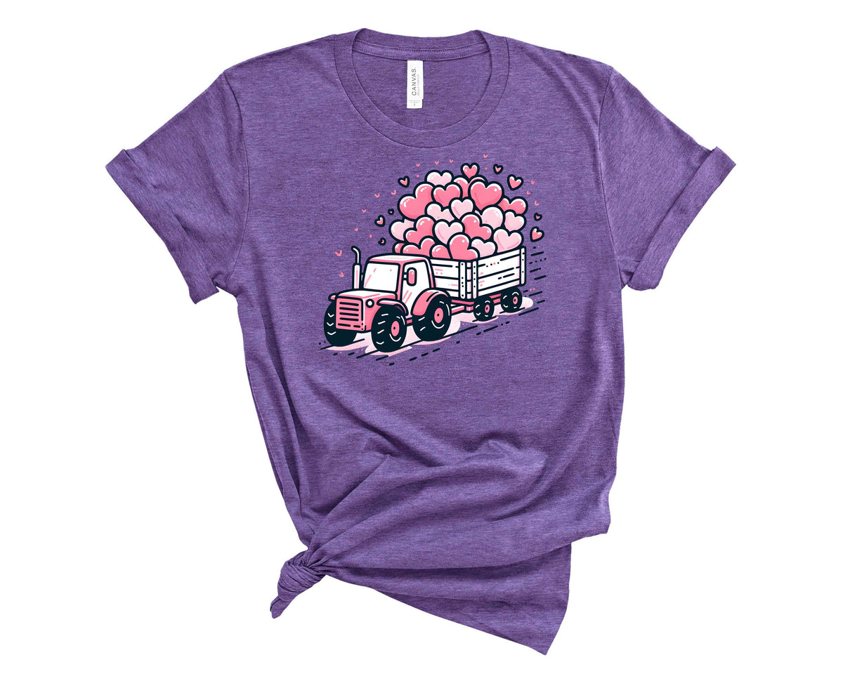 Tractor Pulling Hearts - Transfer