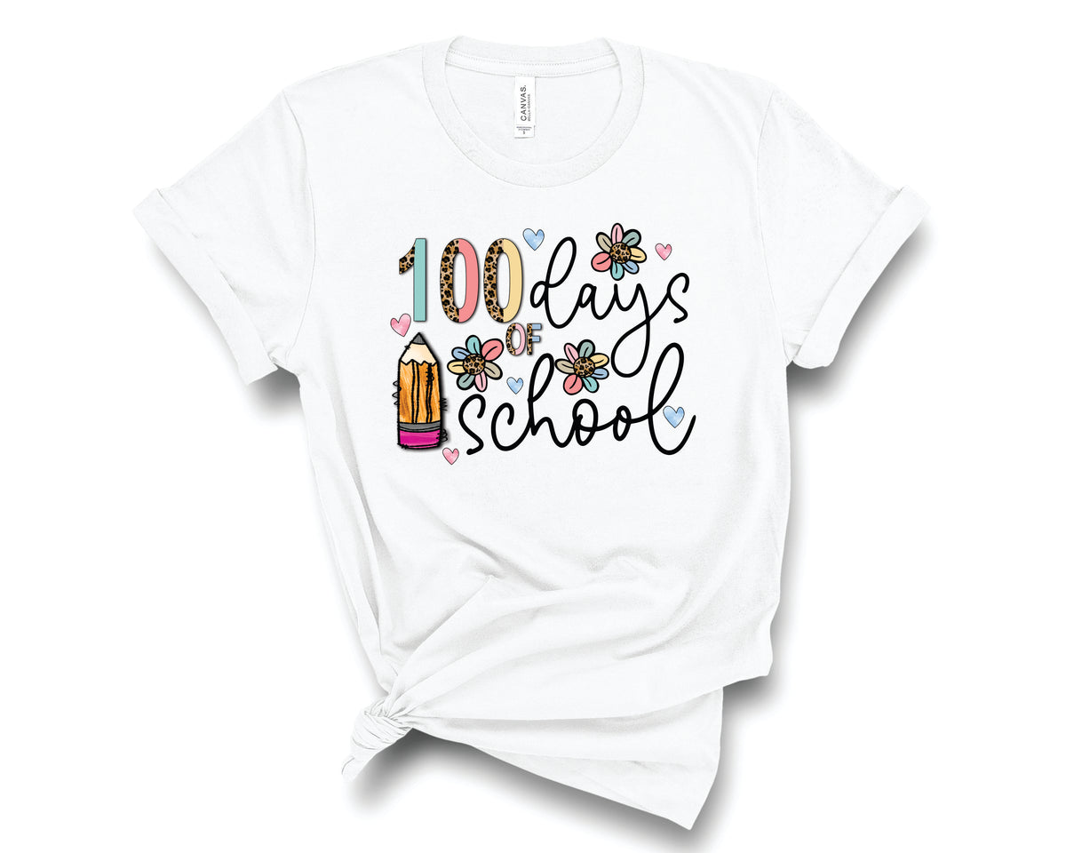 100 Days Of School Half Leopard- Transfer