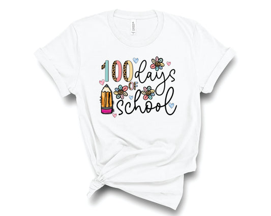 100 Days Of School Half Leopard- Transfer