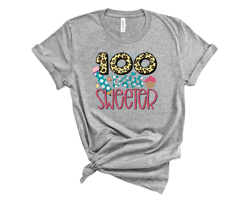 100 Days Sweeter Leopard - Graphic Tee