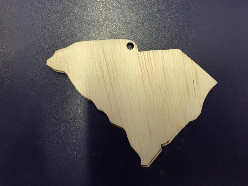 Wood -  State Keychains
