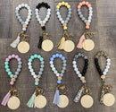 Silicone Bead Wristlet W/ Disc