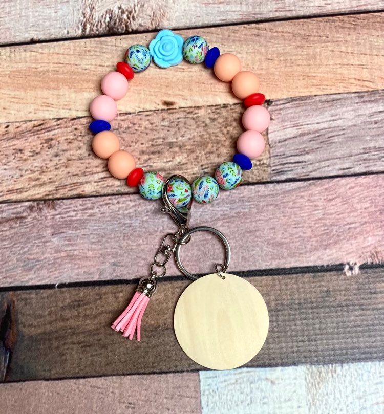 Blue Floral Bracelet