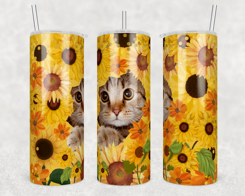 Sunflower Cat - Tumbler