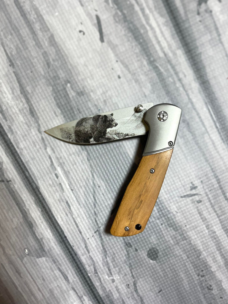 Laserable Pocket Knife - Bear