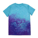 Polyester Bleach T-Shirt - Blue/Purple Ombre