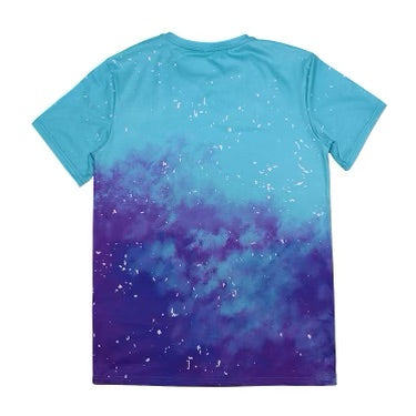 Polyester Bleach T-Shirt - Blue/Purple Ombre