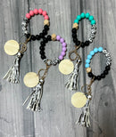 Cow Tassel Silicone Bead Bracelet