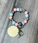 Two-Tone Cow Silicone Bead Bracelet