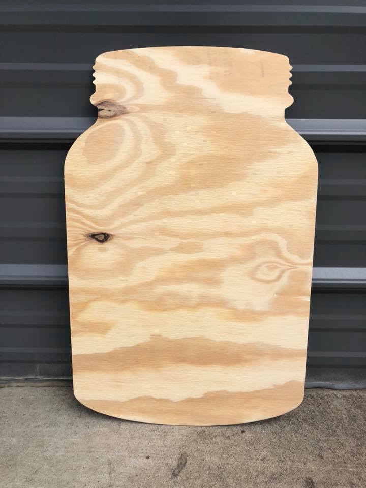 Wood Shape- MASON JAR 20 in