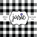 Buffalo Plaid Printed Vinyl- Black/White