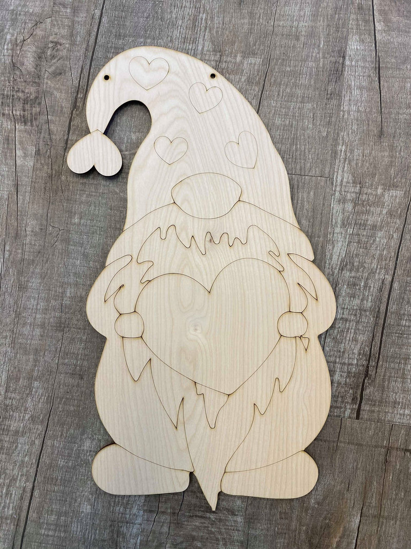 Valentine Gnome Wood Design