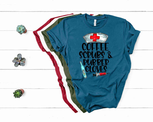 Coffee, Scrubs and Rubber Gloves- Transfer